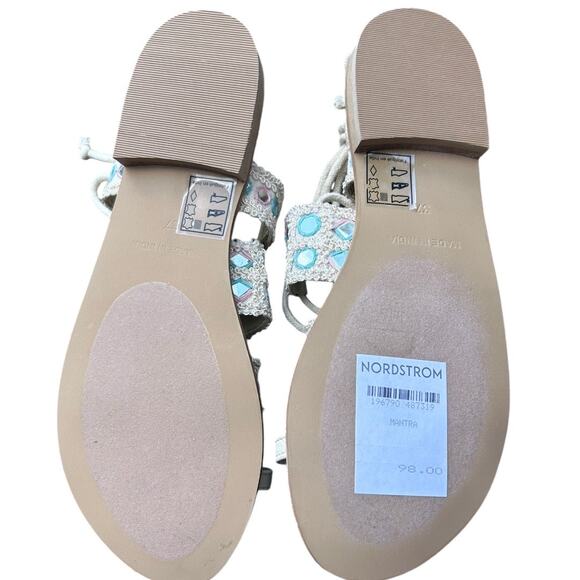 Free People NEW IN BOX Mantra Mirror Sandal Lace Up Size 37 - Picture 8 of 10